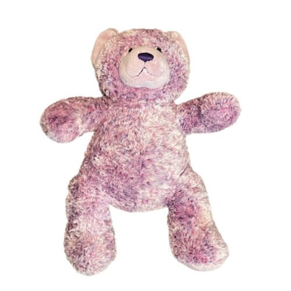Build-A-Bear 15" Lavender Purple Pink Speckled BABW Bear Beanbag Plush Stuffed